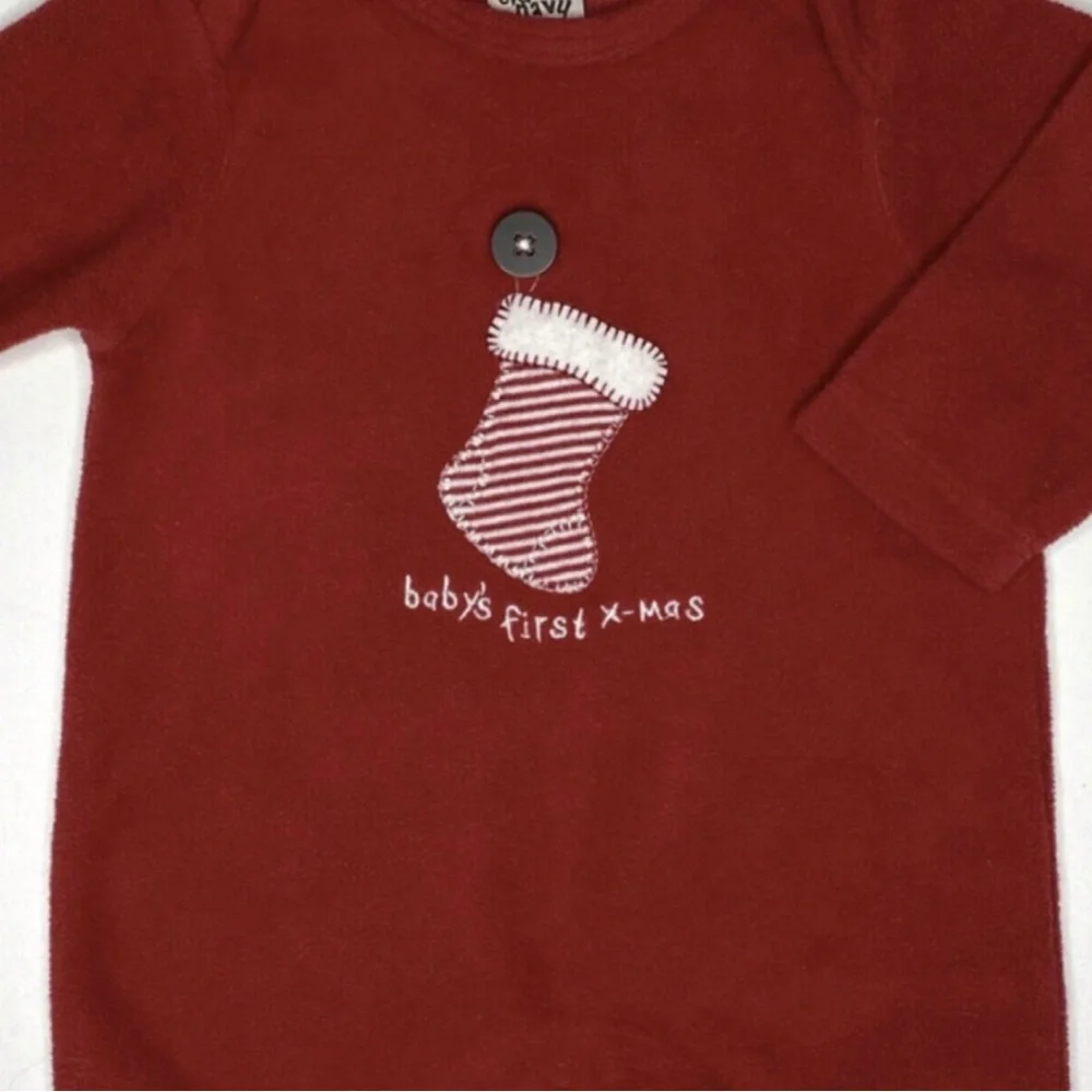 Old Navy Fleece First Christmas Romper‎